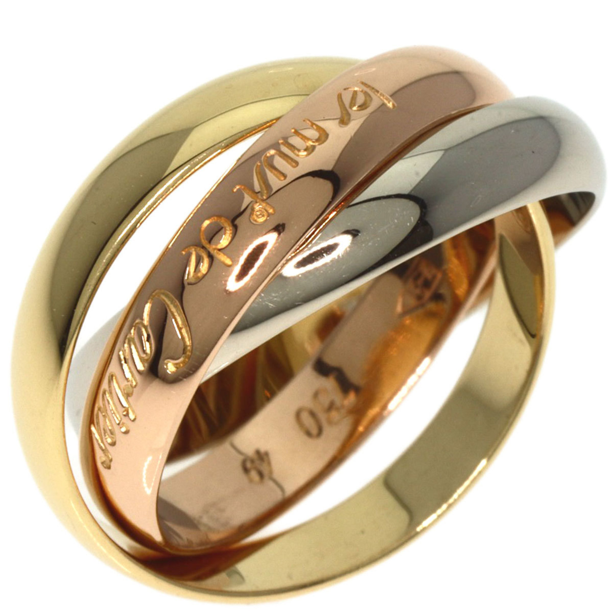 Cartier Trinity #49 Ring, K18 Yellow Gold/K18WG/K18PG, Women's, CARTIER