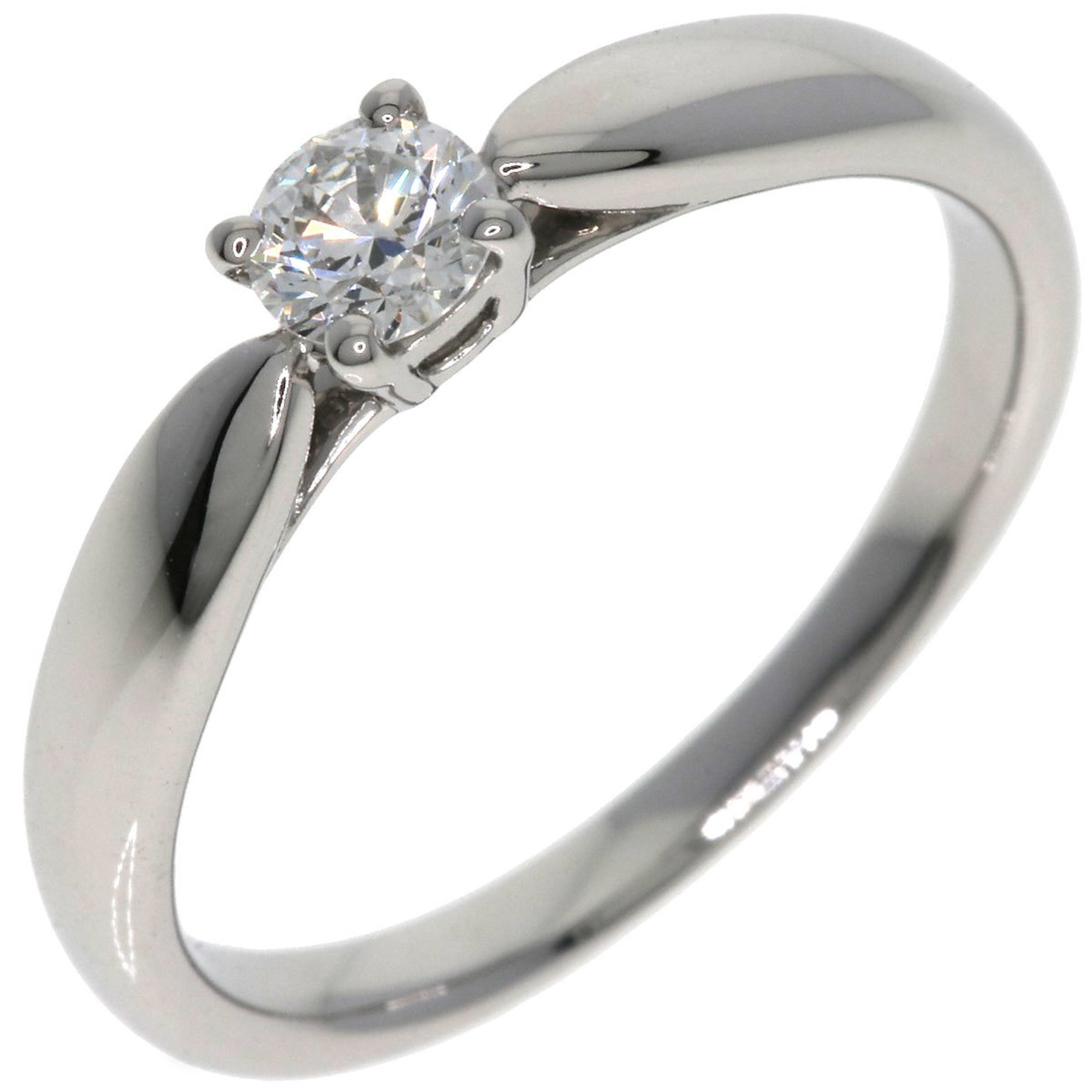 Tiffany Harmony Round Brilliant 1P Diamond Ring, Platinum PT950, Women's, TIFFANY&Co.
