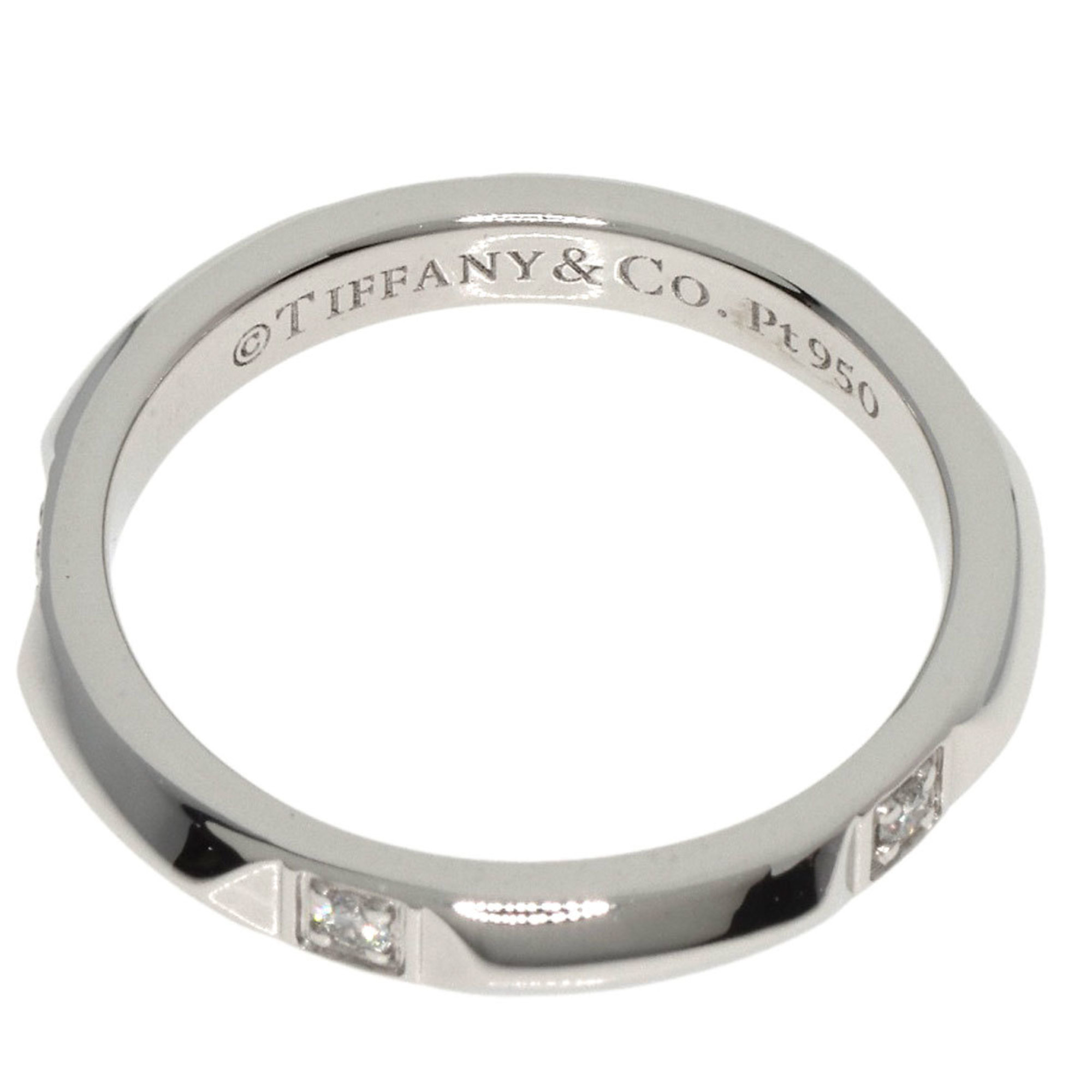 Tiffany True Band Ring Diamond Platinum PT950 Women's TIFFANY&Co.