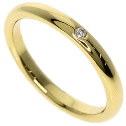 Tiffany Stacking Band 1P Diamond Ring, 18K Yellow Gold, Women's, TIFFANY&Co.