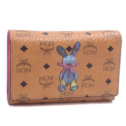 MCM Tri-fold Wallet for Women, Brown Leather, MYM6AXL 52 C0001, Rabbit, Visetos