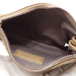 Bottega Veneta Coin Case Intrecciato Beige Leather Women's Men's Purse