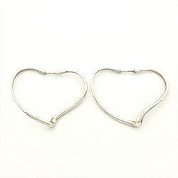 Tiffany & Co. Heart Elsa Peretti Hoop Earrings, SV925 Silver, 9.2g