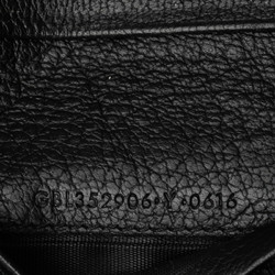 Saint Laurent Bi-fold Wallet Round Fauner Compact Black Leather Women's SAINT LAURENT