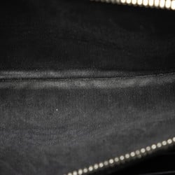 Saint Laurent Star Round Long Wallet Black Leather Men's SAINT LAURENT