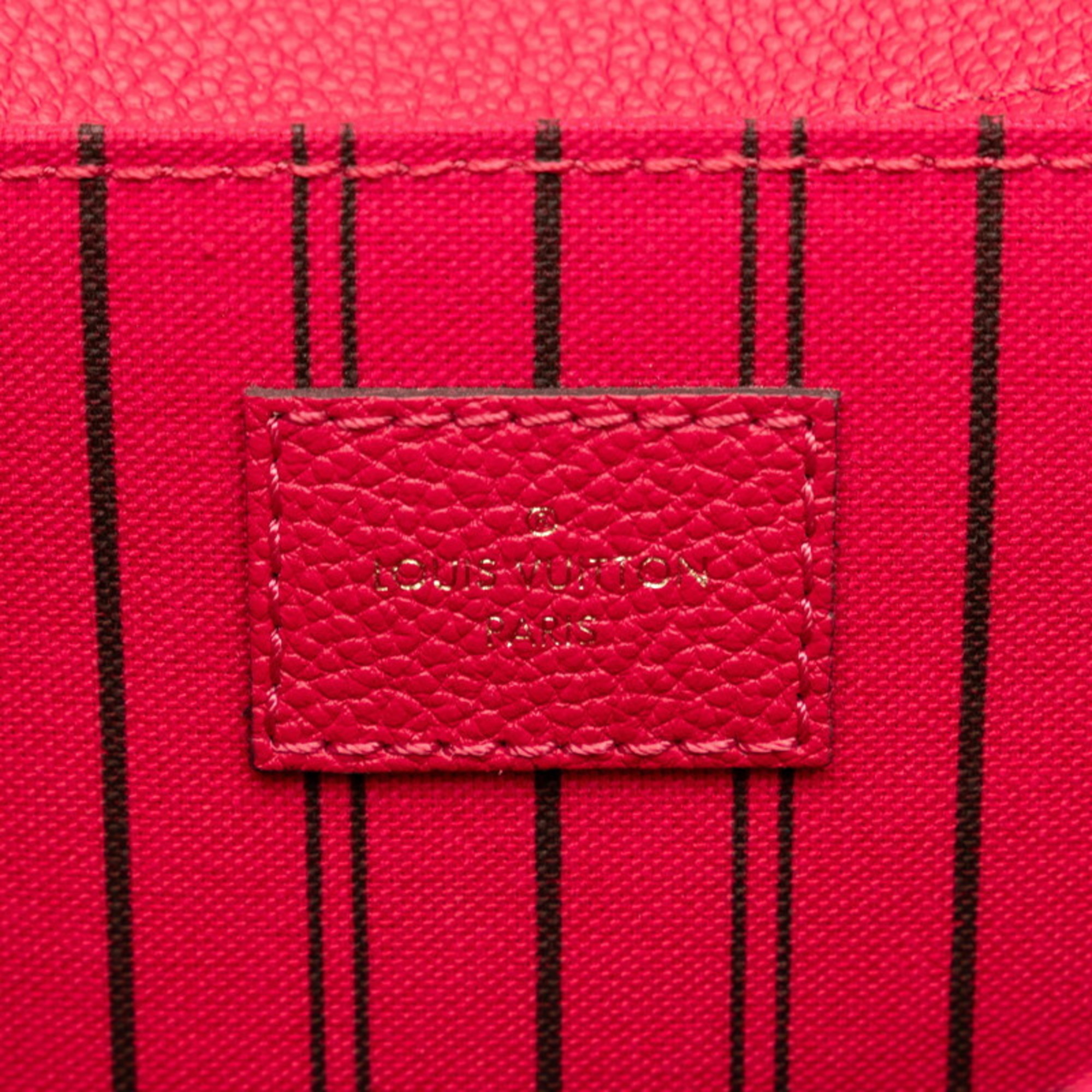 Louis Vuitton Monogram Empreinte Pochette Metis MM Handbag Shoulder Bag M44291 Pink Calfskin Women's LOUIS VUITTON