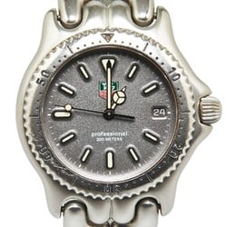 TAG Heuer Professional Watch S99.213K Quartz Grey Dial Stainless Steel Men's HEUER