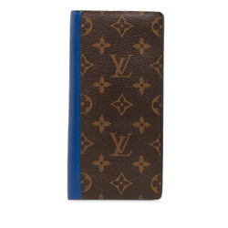 Louis Vuitton Monogram Macassar Portefeuille Brazza Long Wallet Brown PVC Leather Women's LOUIS VUITTON