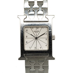 Hermes H Watch Wristwatch HH1.210 Quartz White Dial Stainless Steel Ladies HERMES