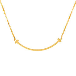 Tiffany & Co. T Smile Small Necklace K18YG Women's