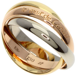 Cartier Trinity #57 Ring, K18 White Gold/K18YG/K18PG, Women's, CARTIER