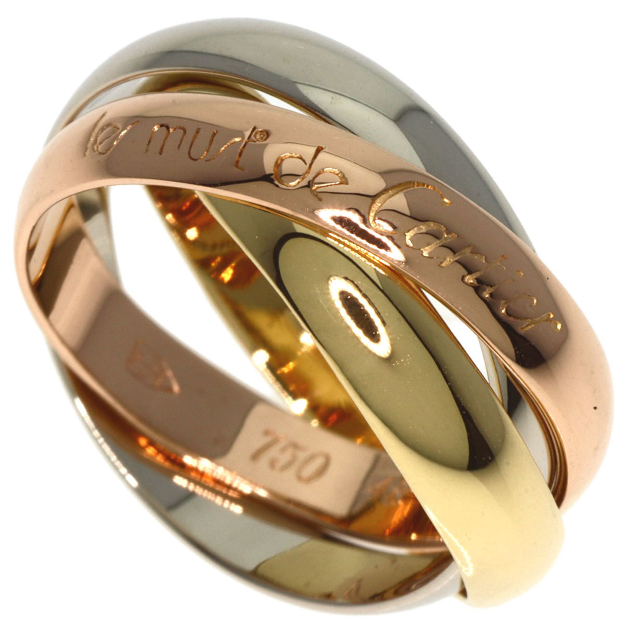 Cartier Trinity #48 Ring K18 Yellow Gold/K18WG/K18PG Women's CARTIER