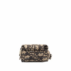 Christian Dior Dior Trotter Smartphone Case Handbag Shoulder Bag Beige Black Leather Jacquard Women's