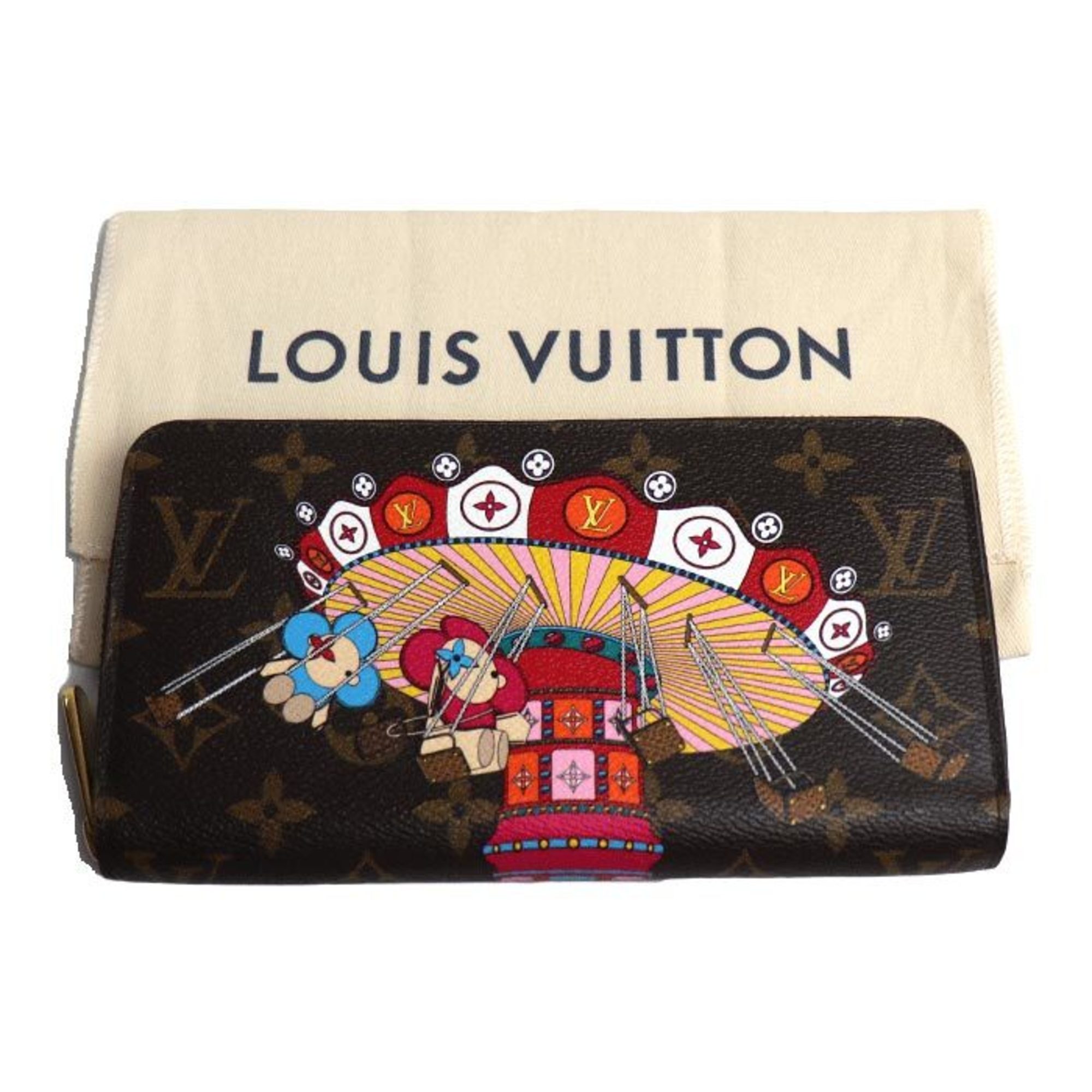 LOUIS VUITTON Louis Vuitton Zippy Wallet Vivienne Long Round Monogram Brown M69753 Women's