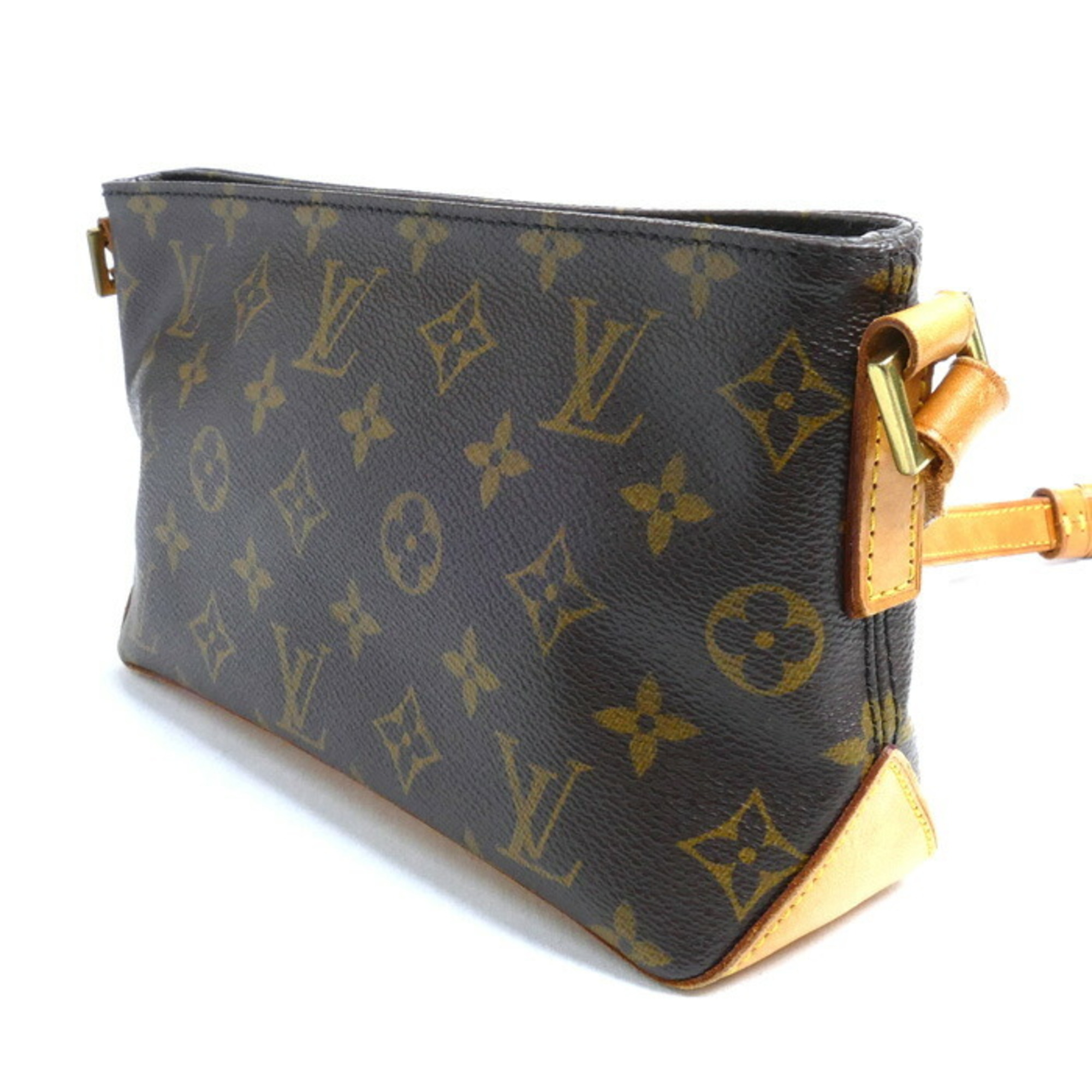 LOUIS VUITTON Louis Vuitton Monogram Trotter Shoulder Bag Brown M51240 Women's