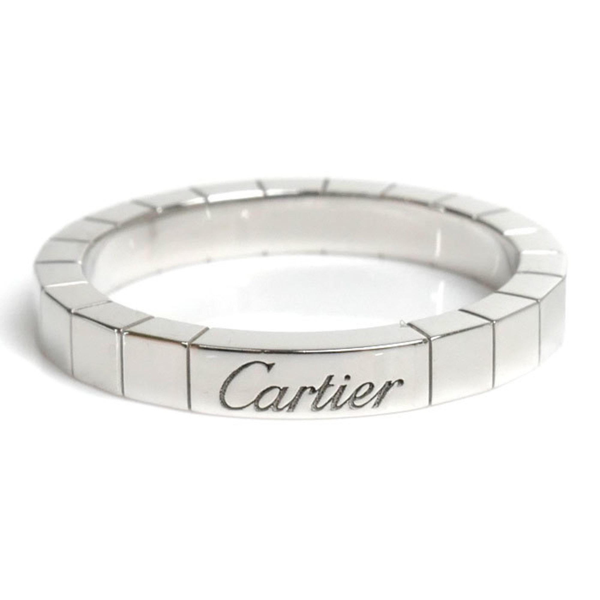 CARTIER Cartier K18WG White Gold Lanier Ring 57 6.5g Women's