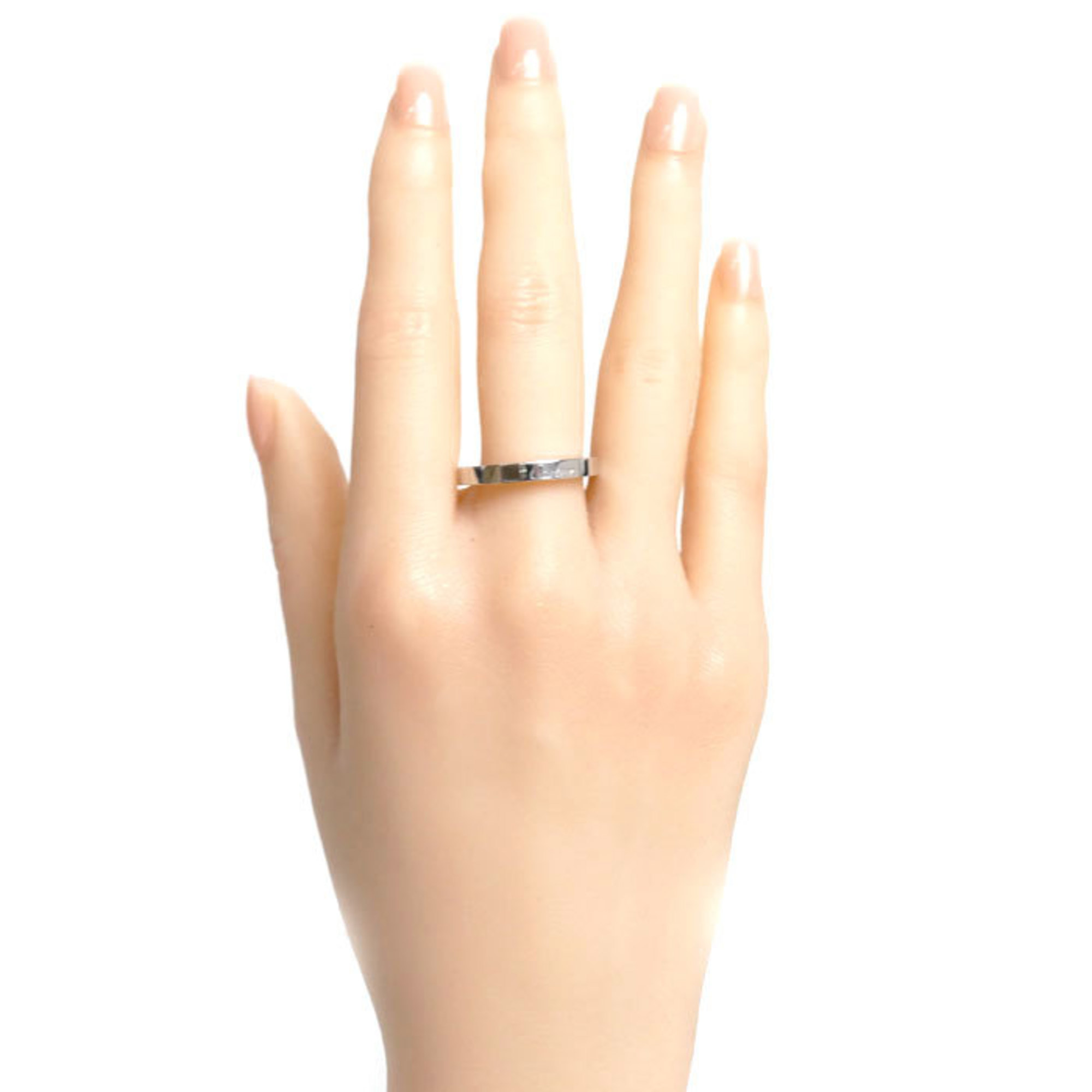 CARTIER Cartier K18WG White Gold Lanier Ring 57 6.5g Women's