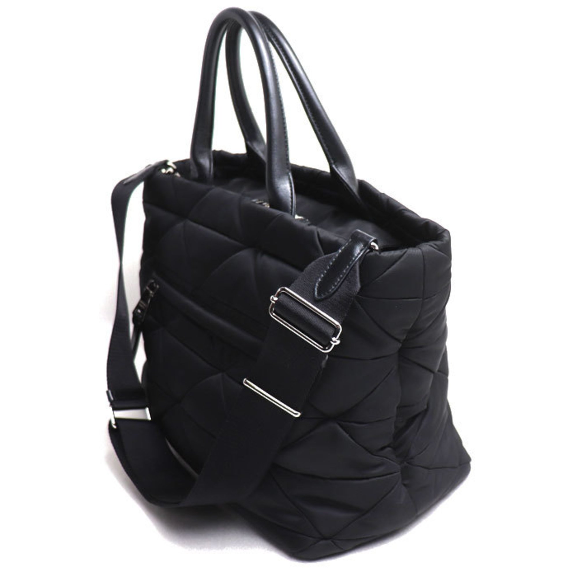 PRADA Re-Nylon Medium Padded 2-Way Shoulder Bag Black 1BG435 2DJN F0002