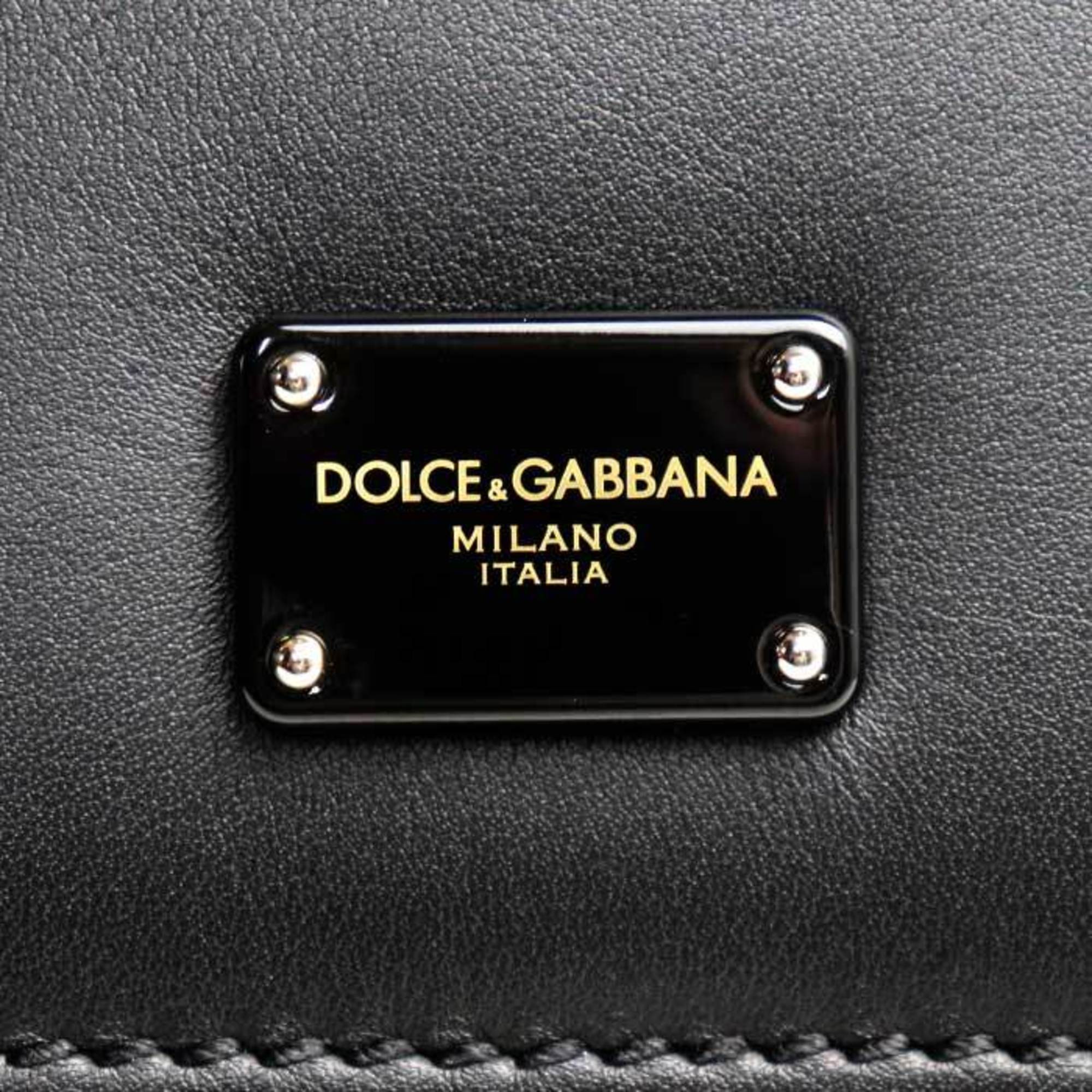 Dolce & Gabbana DOLCE&GABBANA Sicily 58 Large 2-Way Shoulder Bag Black BB6622 AA625 Women's