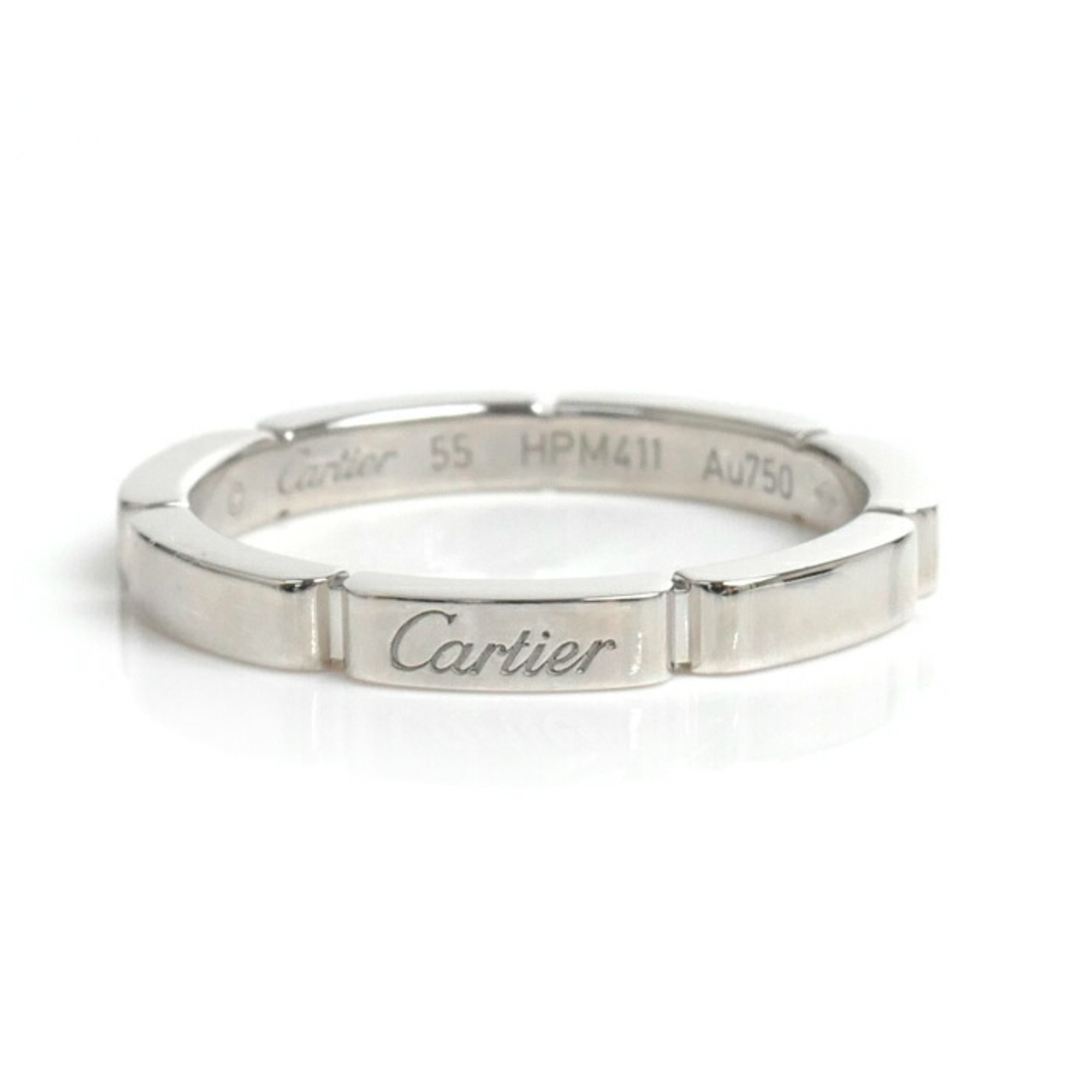 CARTIER Cartier K18WG White Gold Maillon Panthere Ring B4083555 55 4.5g Women's