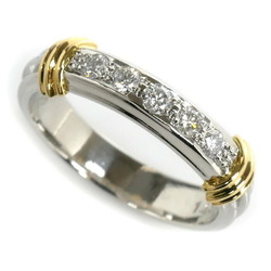 Christian Dior Pt950 Platinum K18YG Yellow Gold 5P Diamond Ring 3.9g Women's
