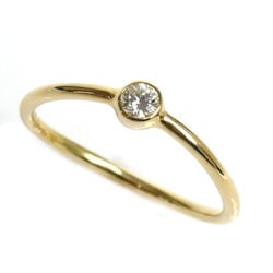 TIFFANY&Co. Tiffany K18YG Yellow Gold Wave Single Row Diamond Ring 1.0g Ladies