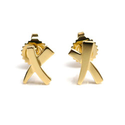 TIFFANY&Co. Tiffany K18YG Yellow Gold X Kiss Earrings 1.5g for Women