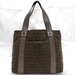 Bvlgari Tote Bag Brown Mania - ec-20304 Canvas Leather BVLGARI Handbag for Women