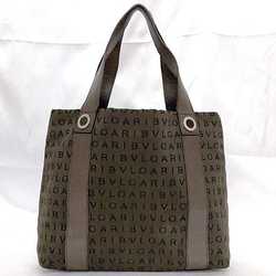 Bvlgari Tote Bag Brown Mania - ec-20304 Canvas Leather BVLGARI Handbag for Women