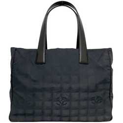 Chanel MM Black Neutra A51991 ec-20314 Nylon Leather 8th Series CHANEL Coco Mark Handbag Ladies