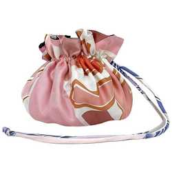 Hermes Pouch Petit H PM Pink Marble H1063848 f-20261 Silk 100 HERMES Coin Case Reversible Ladies Compact