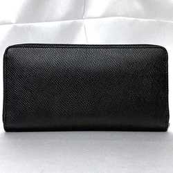 Celine Round Long Wallet Large Zipped Black 10B553BEL f-20135 Leather CELINE Women's