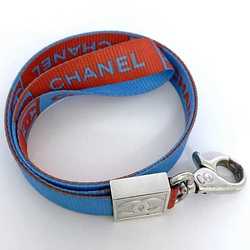 Chanel neck strap blue red sports ec-20202 Coco mark nylon CHANEL line long men women fashion accessories