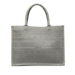 Christian Dior Dior Book Tote Bag Grey Canvas Women's