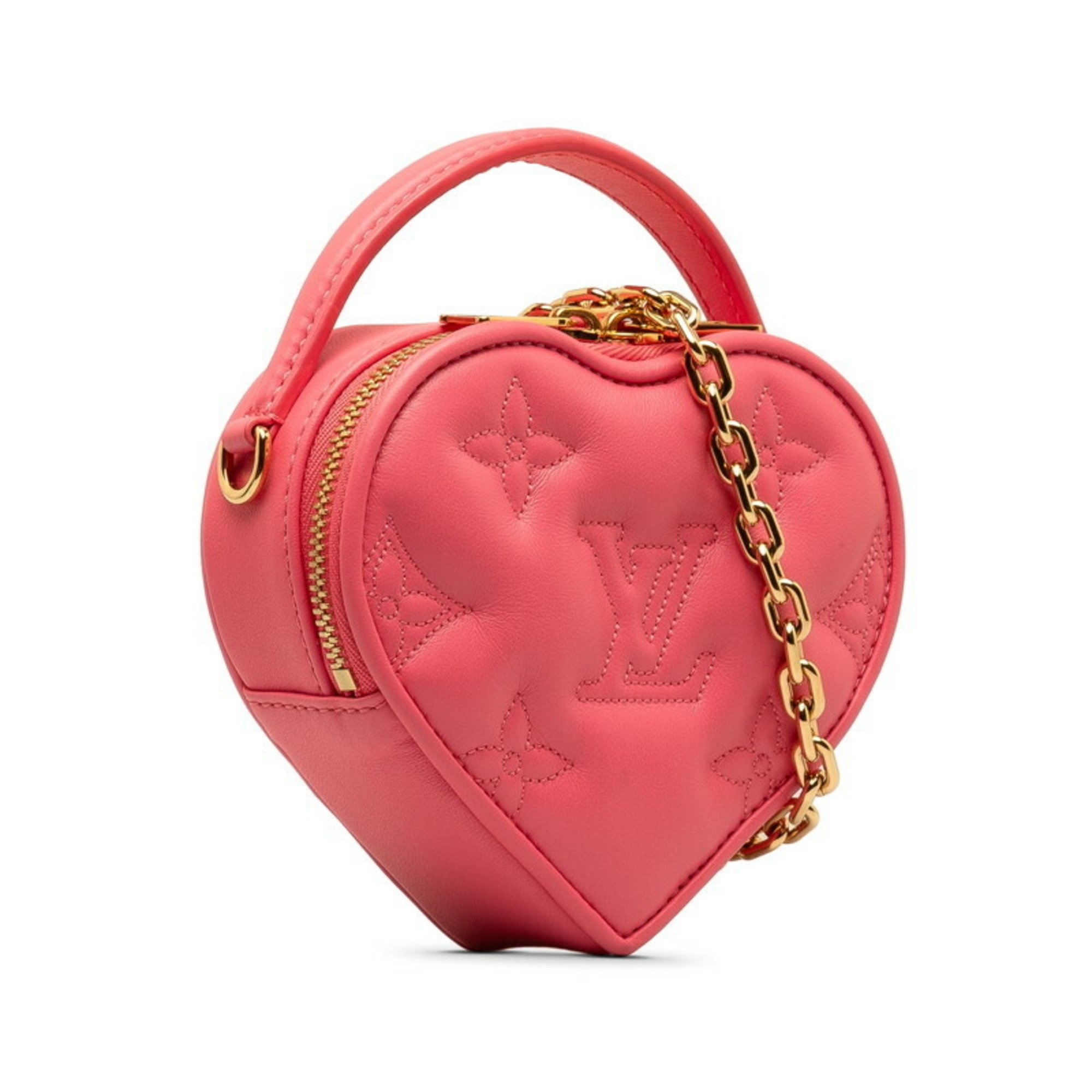 Louis Vuitton Bubble Glam Pop My Heart Handbag Chain Shoulder Bag M81893 Dragon Fruit Pink Leather Women's LOUIS VUITTON