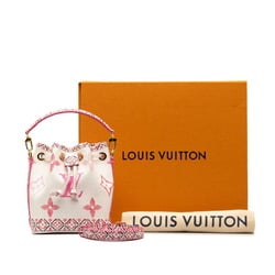 Louis Vuitton LV By The Pool Nano Noe Shoulder Bag M82386 Rose White PVC Leather Women's LOUIS VUITTON