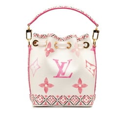 Louis Vuitton LV By The Pool Nano Noe Shoulder Bag M82386 Rose White PVC Leather Women's LOUIS VUITTON