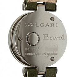 BVLGARI B.Zero1 12P Diamond Watch BZ22S Quartz Blue Shell Dial Stainless Steel Enamel Women's