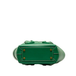 Bottega Veneta Maxi Intrecciato Arco Handbag Shoulder Bag Green Leather Women's BOTTEGAVENETA