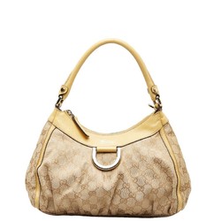 Gucci GG Canvas Bag Handbag 190525 Beige Yellow Leather Women's GUCCI