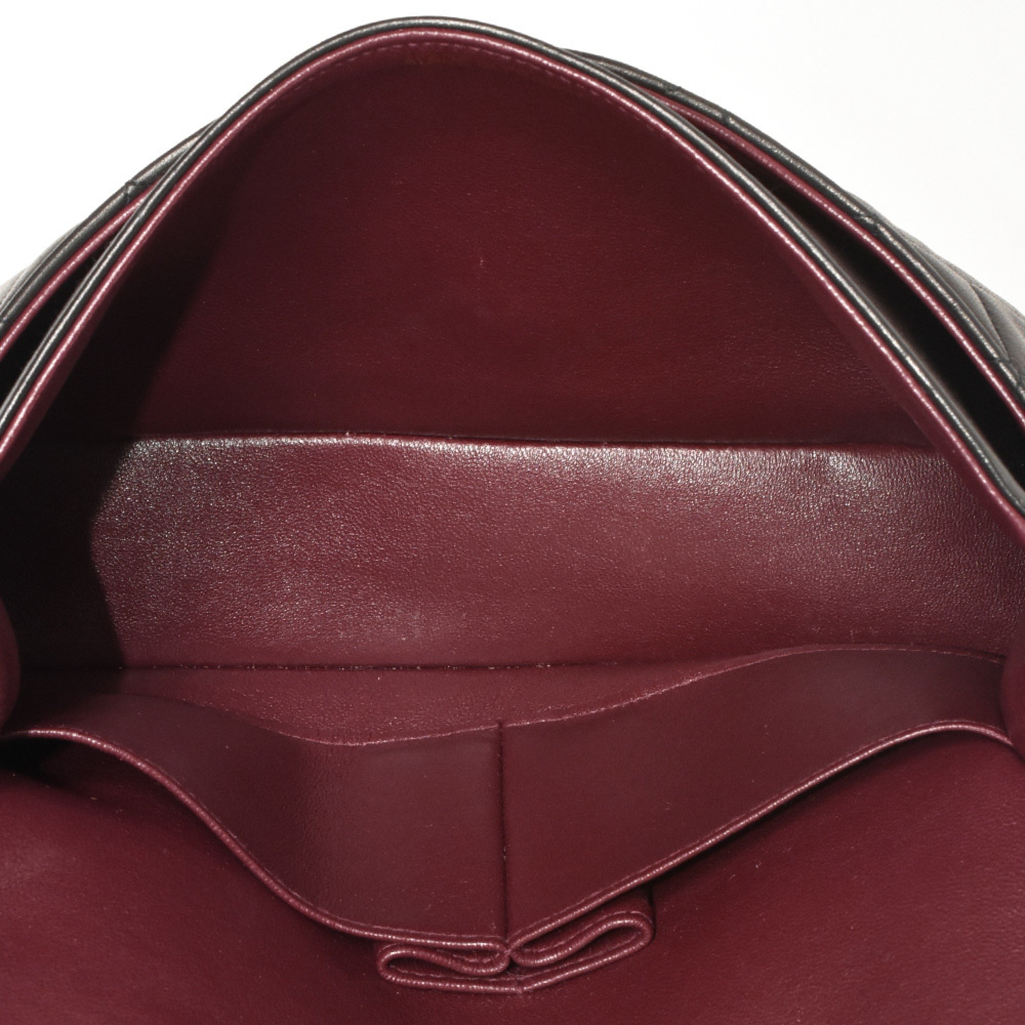 CHANEL Matelasse 25 Chain Shoulder Bag Double Flap A01112 Lambskin Black/Women's