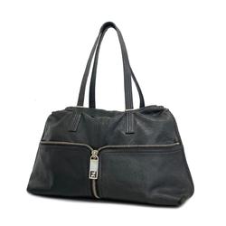 Fendi Tote Bag Leather Black Women's