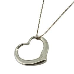 Tiffany Necklace Elsa Peretti Heart Metal Silver Women's