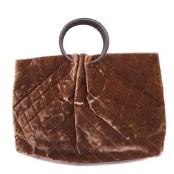 Chanel handbag Matelasse Velour Brown Women's