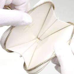 Chanel Chain Shoulder Bag Matelasse Leather Women's Black White Patent Heart Shape Coco Mark