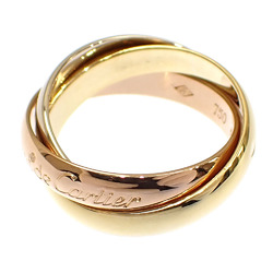 Cartier Trinity Ring for Women, K18YG/WG/PG, Size 8, #48, 6.8g, 750, 18K, Three-Color Gold, 3-Row