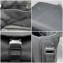 Louis Vuitton Shoulder Bag Black Grey Taiga Rama Monogram Eclipse M30746 f-20184 Canvas Leather CA5210 LOUIS VUITTON Flap Men's