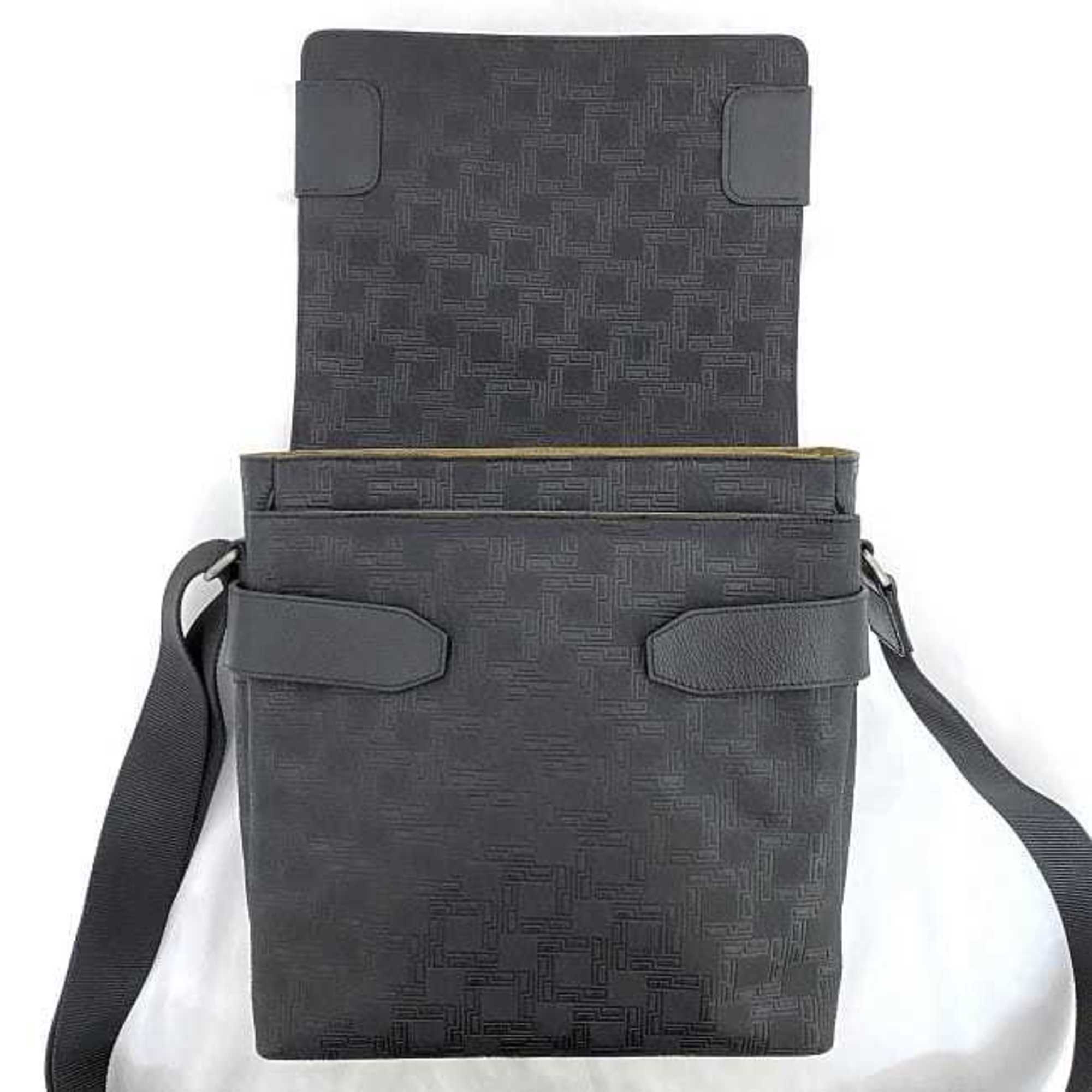 Dunhill Shoulder Bag Black D8 - ec-20251 Leather Flap Men's