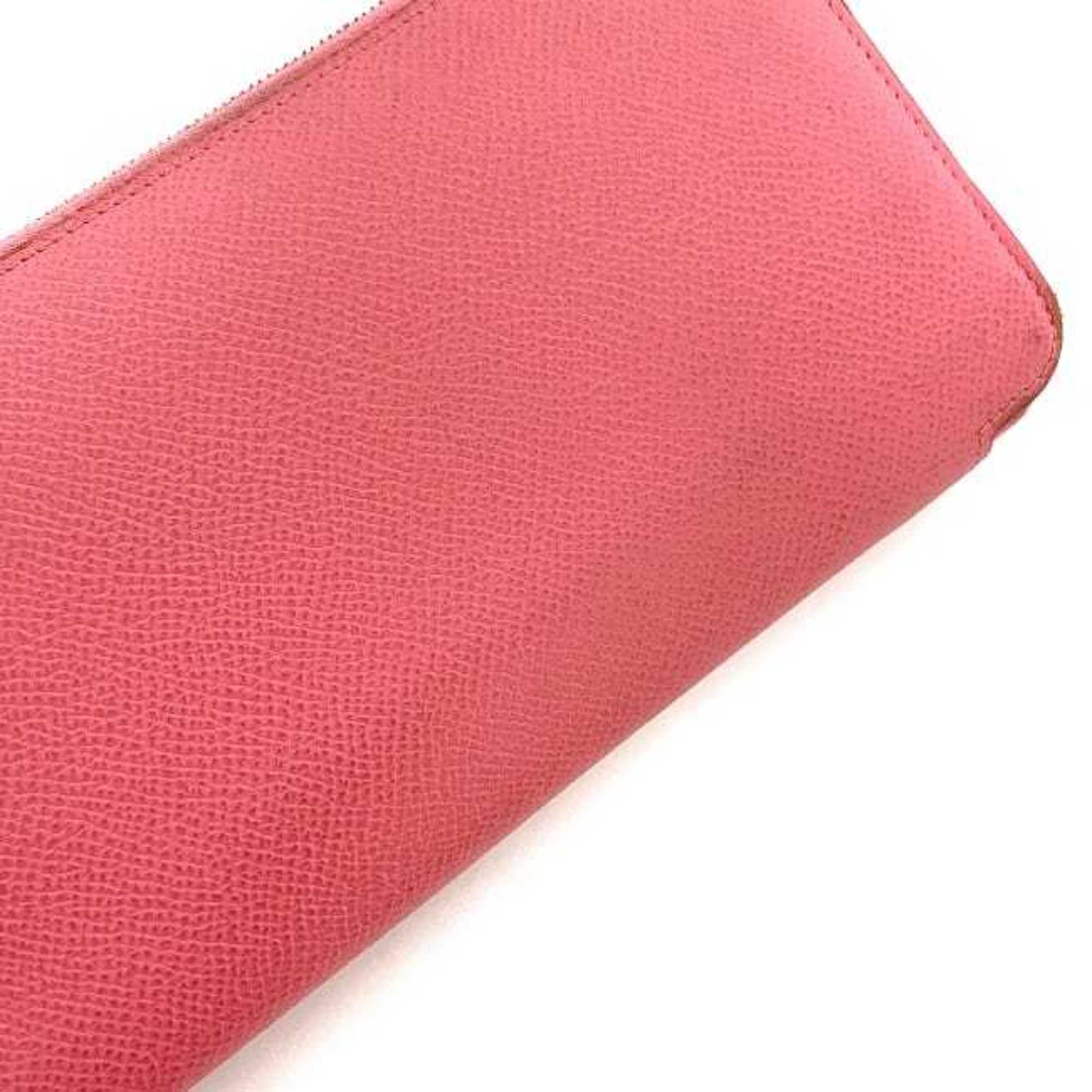 Hermes Bi-fold Long Wallet Azap Silk In Pink - f-20269 Leather Togo C Stamp HERMES