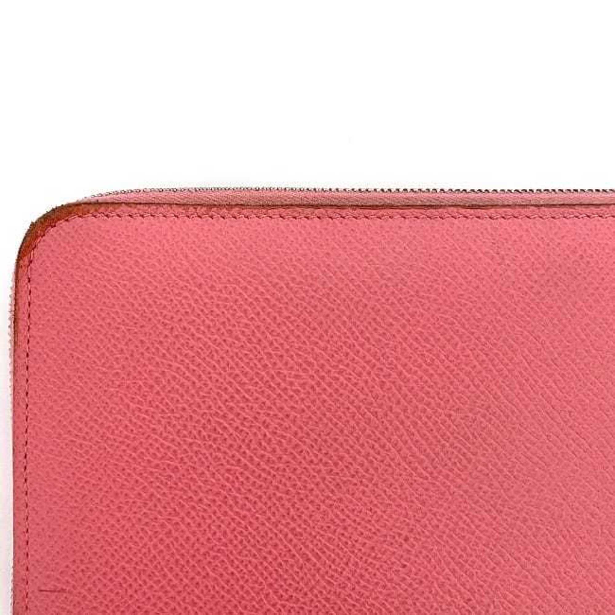 Hermes Bi-fold Long Wallet Azap Silk In Pink - f-20269 Leather Togo C Stamp HERMES
